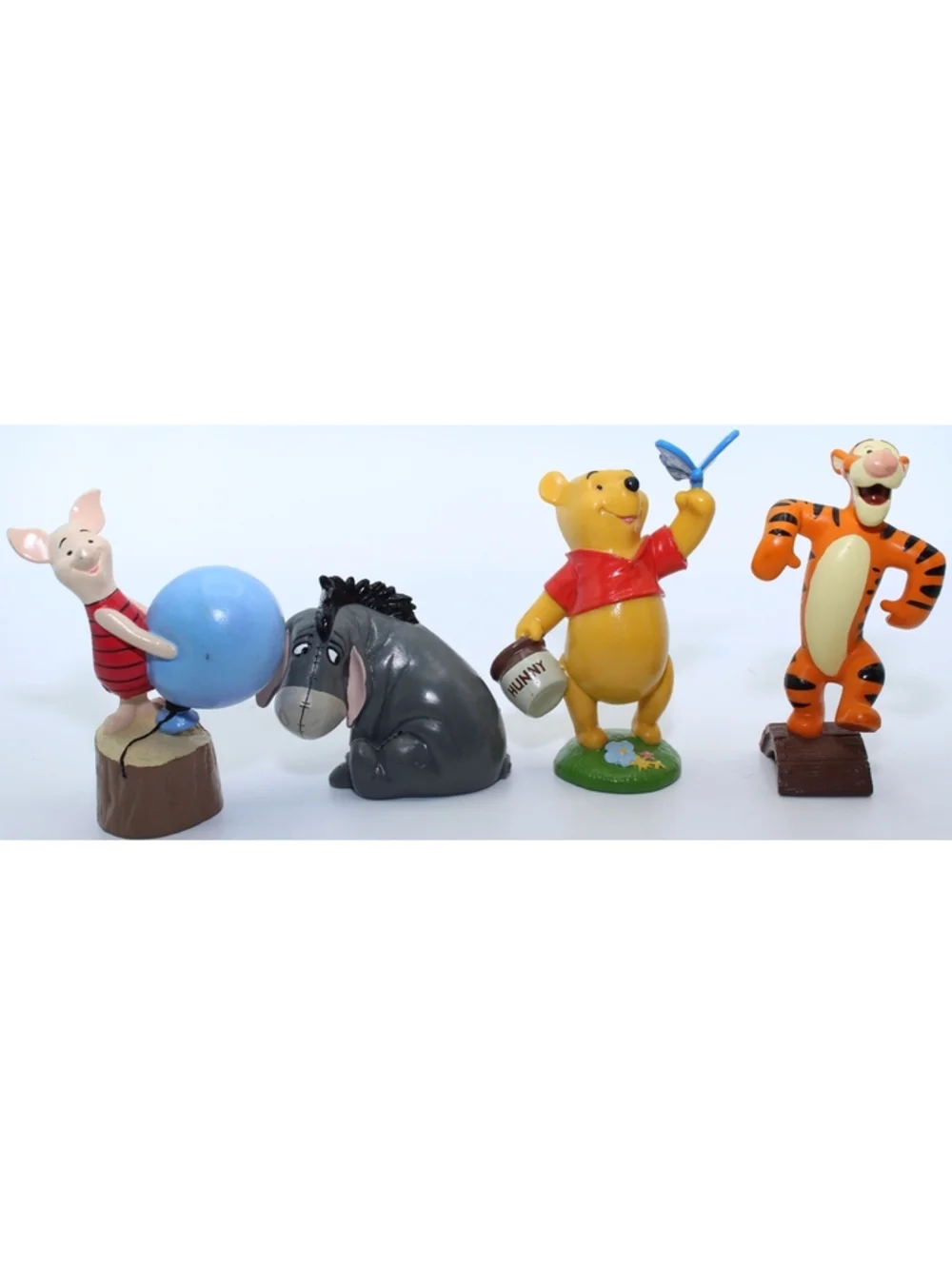 NWT Vintage Disney Winnie the Pooh Piglet Eeyore Tigger Action Figure Lot 4 Pcs.